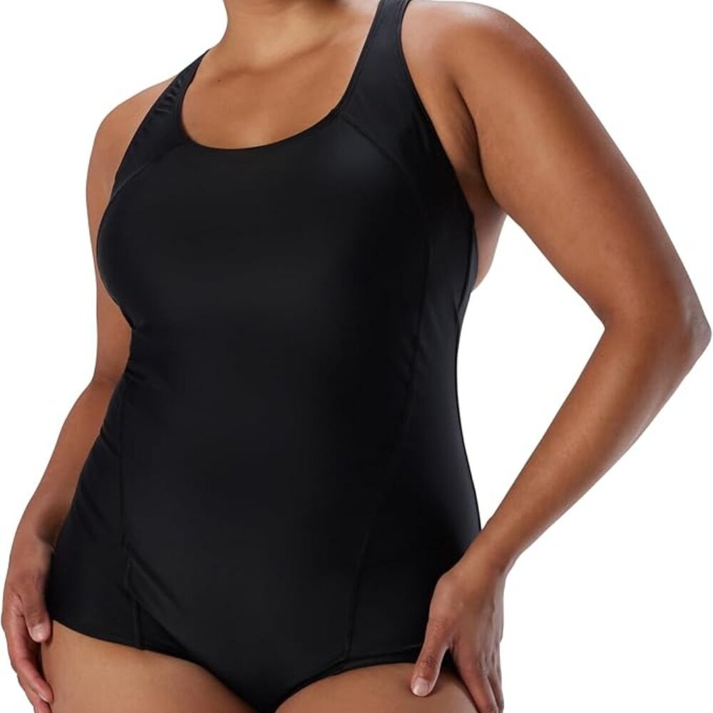 Speedo Size 24 Wmns Swimsuit PowerFlex Princess Seam Ultraback Conservative Cut